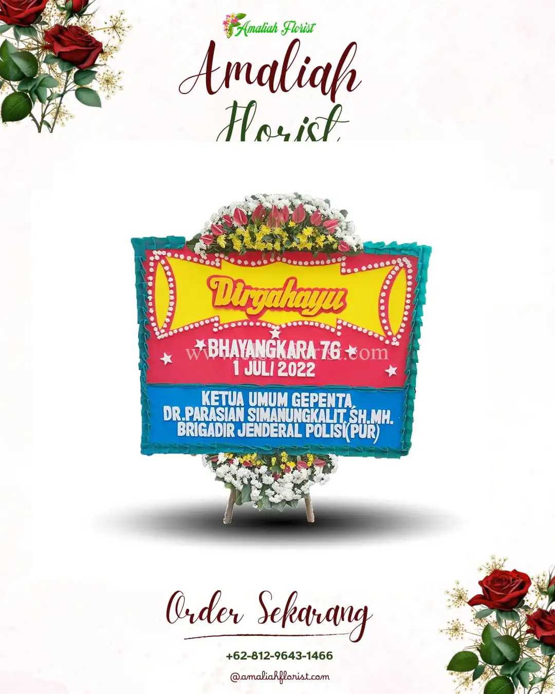 Papan Bunga HUT Ulang Tahun Teupah Barat